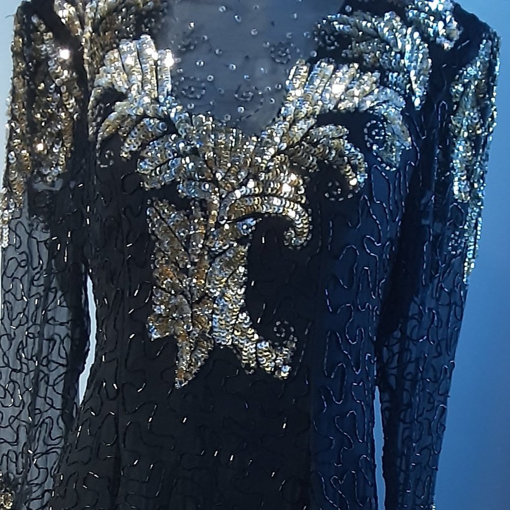 VINTAGE EVENING GOWN by LAURENCE KAZAR NEW YORK